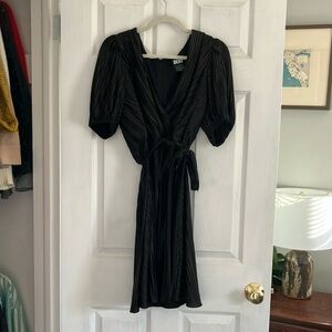 Elegant Black Wrap Dress
